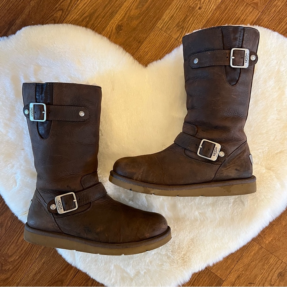 Ugg Australia Kensington Toast Brown 1969 Sheepskin Boots Size 7
